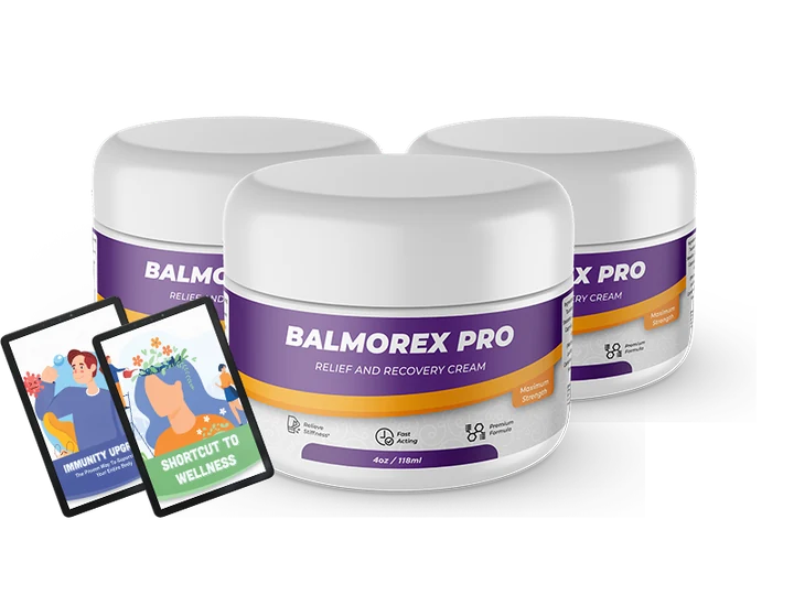 Three-jar Balmorex Pro package with digital bonus illustrations